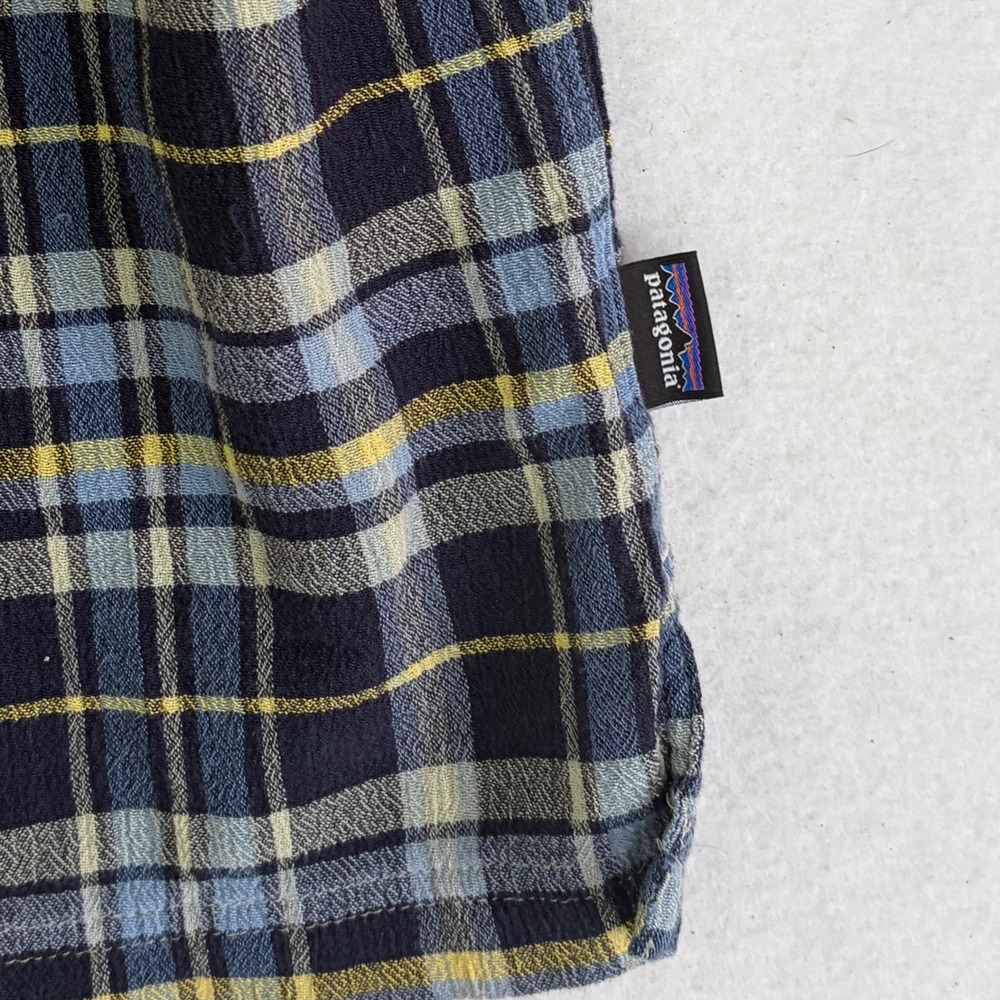 Patagonia Men's A/C Puckerware Shirt Seersucker Plaid Crinkle Short Sleeve Large - Picture 4 of 9